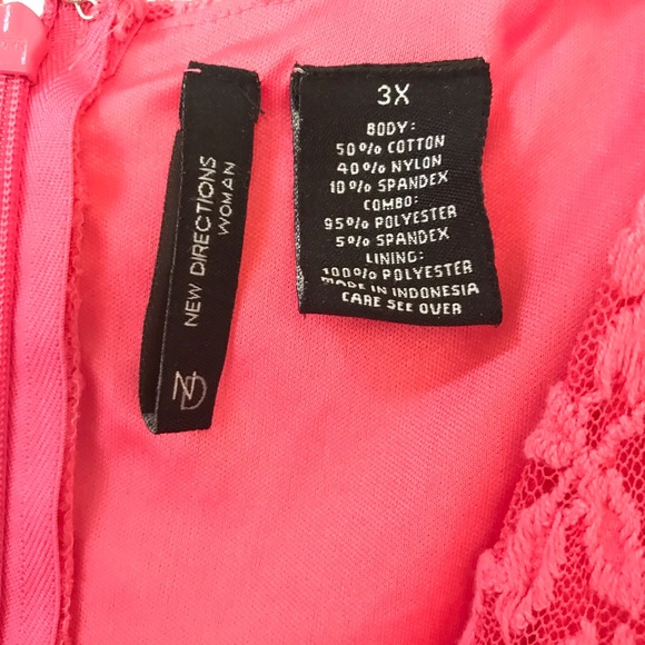 New Directions jumper crochet top solid bottom 3X - Picture 4 of 6